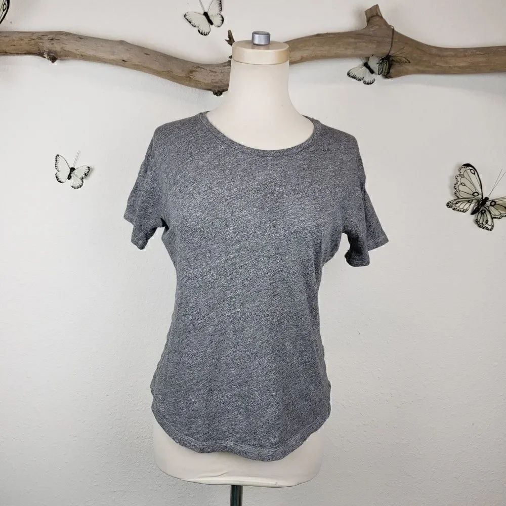 Madewell gray scoop hem tshirt